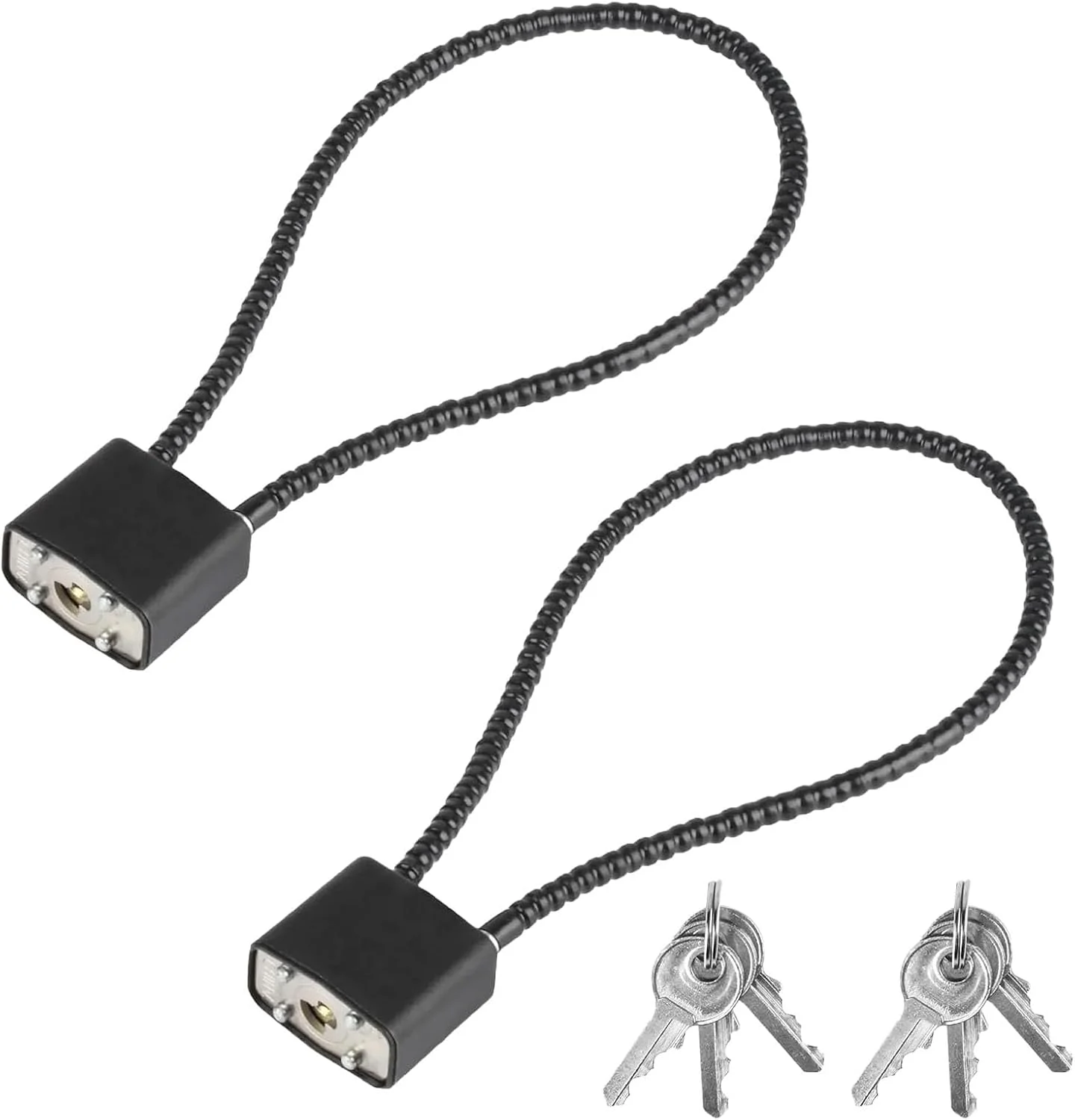 قفل کابلی فولادی KWSLIN، دو عدد با 3 کلید، قفل با حلقه بلند، قفل کابلی انعطاف پذیر مناسب فضای باز و داخل خانه برای سطل زباله چرخدار، دوچرخه، چمدان، دروازه، قفسه باشگاه و قفل های سیمی قفل کابلی فولادی KWSLIN، دو عدد با 3 کلید، قفل با حلقه بلند، قفل کابلی انعطاف پذیر مناسب فضای باز و داخل خانه برای سطل زباله چرخدار، دوچرخه، چمدان، دروازه، قفسه باشگاه و قفل های سیمی