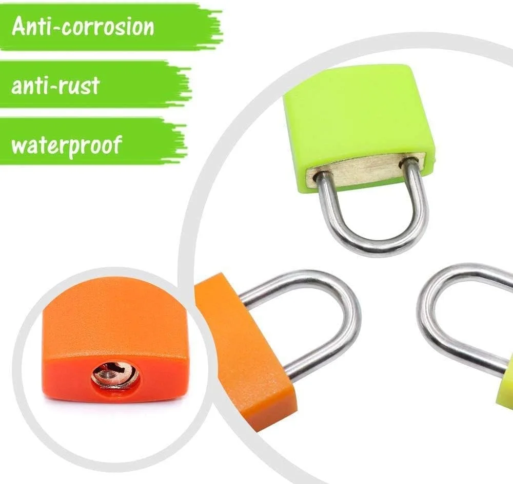 قفل آویز لیسا (بسته 8 عددی) قفل های کلیدی کوچک مینی برای قفل چمدان، کوله پشتی، قفل کمد باشگاه، قفل چمدان، بازی تطبیق کلاس درس و موارد دیگر