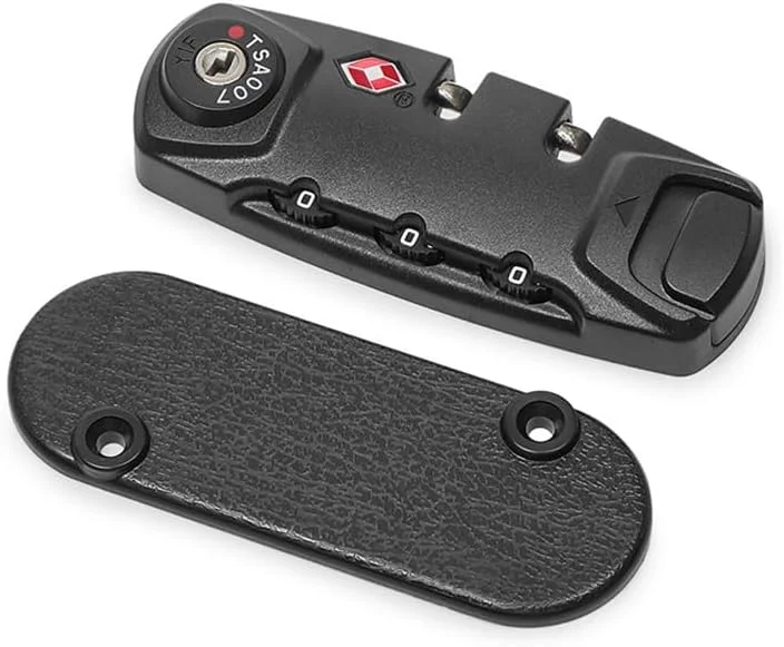 قفل امنیتی TSA007 HASTHIP®، قفل چمدان TSA، قفل ترکیبی 3 رقمی خود تنظیم شونده، قفل ضد سرقت چمدان، آلیاژ روی بادوام، برای چمدان، کوله پشتی، چرخ دستی و کیف مسافرتی (مشکی)