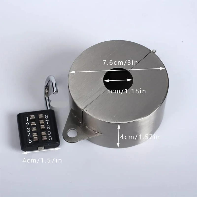 قفل امنیتی شیر آب بیرونی FDTY، 1 عدد، با قفل رمزدار، پوشش ایمنی قفل شیر آب بیرونی، با قفل ترکیبی، استیل ضد زنگ