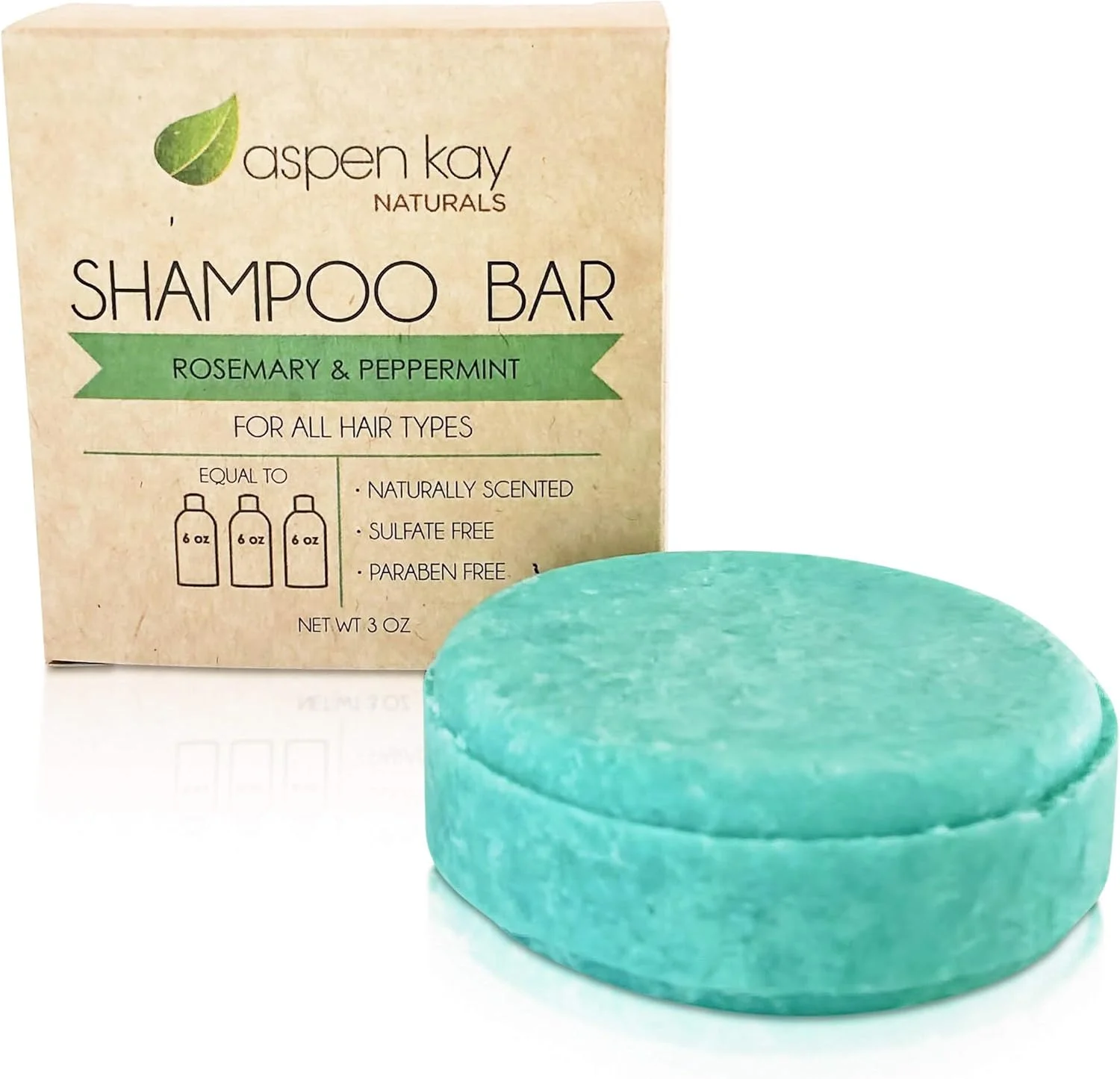 شامپو بار جامد Aspen Kay Naturals، ساخته شده با مواد ارگانیک، بدون سولفات، بدون تست حیوانی و وگان، بار 90 میلی لیتری (رزماری نعناع) شامپو بار جامد Aspen Kay Naturals، ساخته شده با مواد ارگانیک، بدون سولفات، بدون تست حیوانی و وگان، بار 90 میلی لیتری (رزماری نعناع)