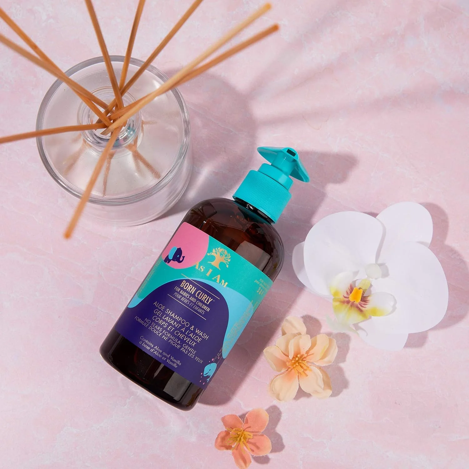شامپو و شوینده آلوئه ورا مخصوص کودکان As I Am Born Curly، ۲۳۶ میلی لیتر، شفاف
