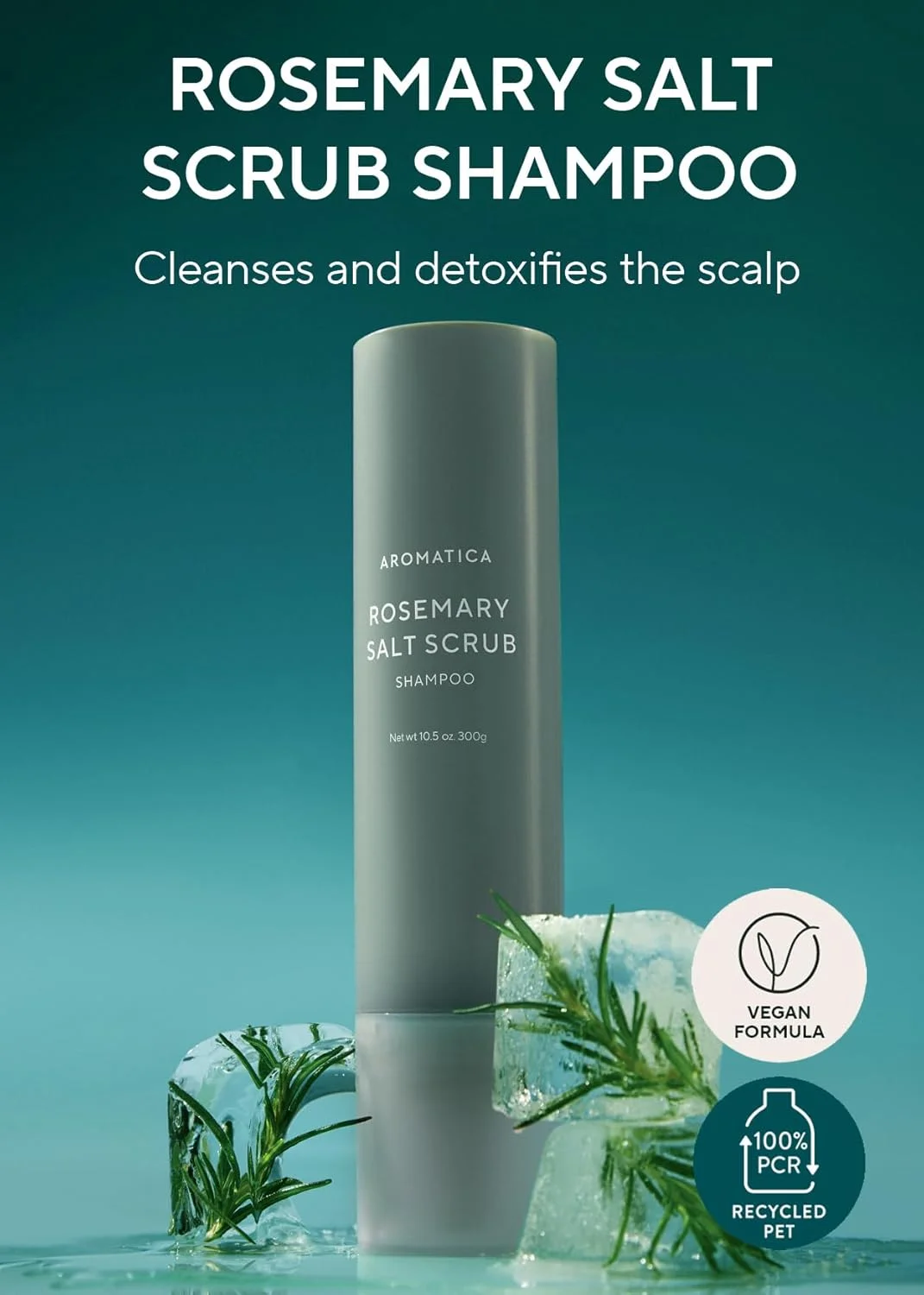 شامپو اسکراب نمک رزماری آروماتیکا - شامپو سم زدای پوست سر کره ای ضد ریزش مو با روغن رزماری | لایه بردار پوست سر با اسکراب نمک برای پوست سر چرب | بدون سولفات، بدون سیلیکون 300 گرم شامپو اسکراب نمک رزماری آروماتیکا - شامپو سم زدای پوست سر کره ای ضد ریزش مو با روغن رزماری | لایه بردار پوست سر با اسکراب نمک برای پوست سر چرب | بدون سولفات، بدون سیلیکون 300 گرم