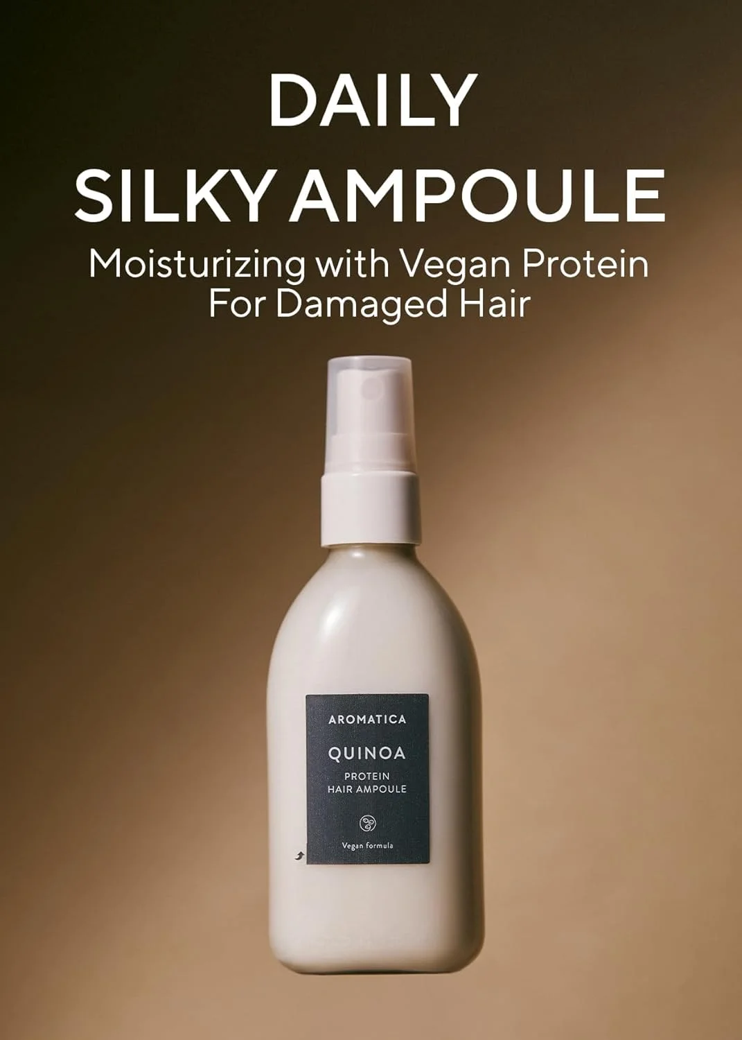 آمپول پروتئین مو کینوا آروماتیکا 100 میلی لیتر - سرم پروتئین مو وگان برای موهای ابریشمی | تغذیه کننده موهای خشک و آسیب دیده | فاقد سیلیکون