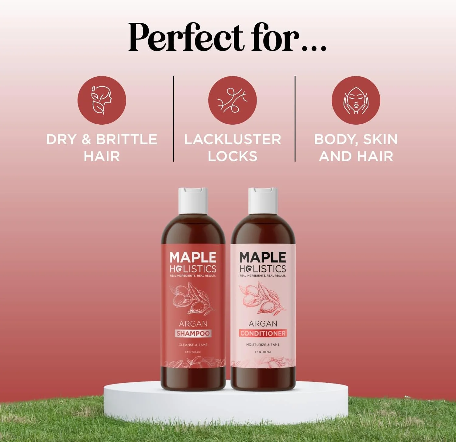 مجموعه شامپو و نرم کننده مو روغن آرگان - روغن آرگان، جوجوبا، بادام، هسته هلو، کراتین - بدون سولفات - مناسب برای موهای رنگ شده، آسیب دیده و خشک - برای زنان، مردان، نوجوانان و انواع مو مجموعه شامپو و نرم کننده مو روغن آرگان - روغن آرگان، جوجوبا، بادام، هسته هلو، کراتین - بدون سولفات - مناسب برای موهای رنگ شده، آسیب دیده و خشک - برای زنان، مردان، نوجوانان و انواع مو