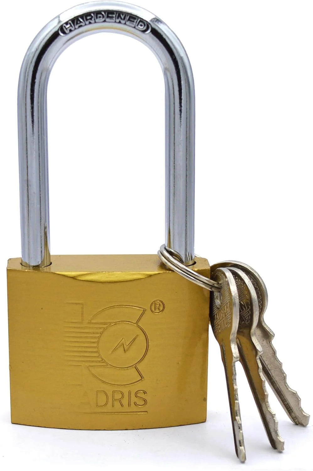 قفل آویز برنجی سنگین کادریس مدل HA-1432، سایز 50 میلی متر، کروم