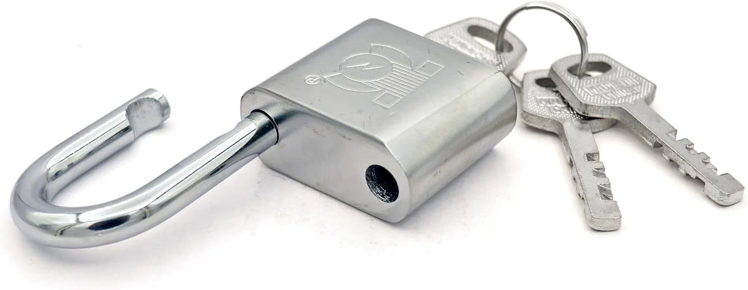 قفل آویز فولادی سنگین کادریس مدل HA-1814، سایز 40 میلی متر، نقره ای