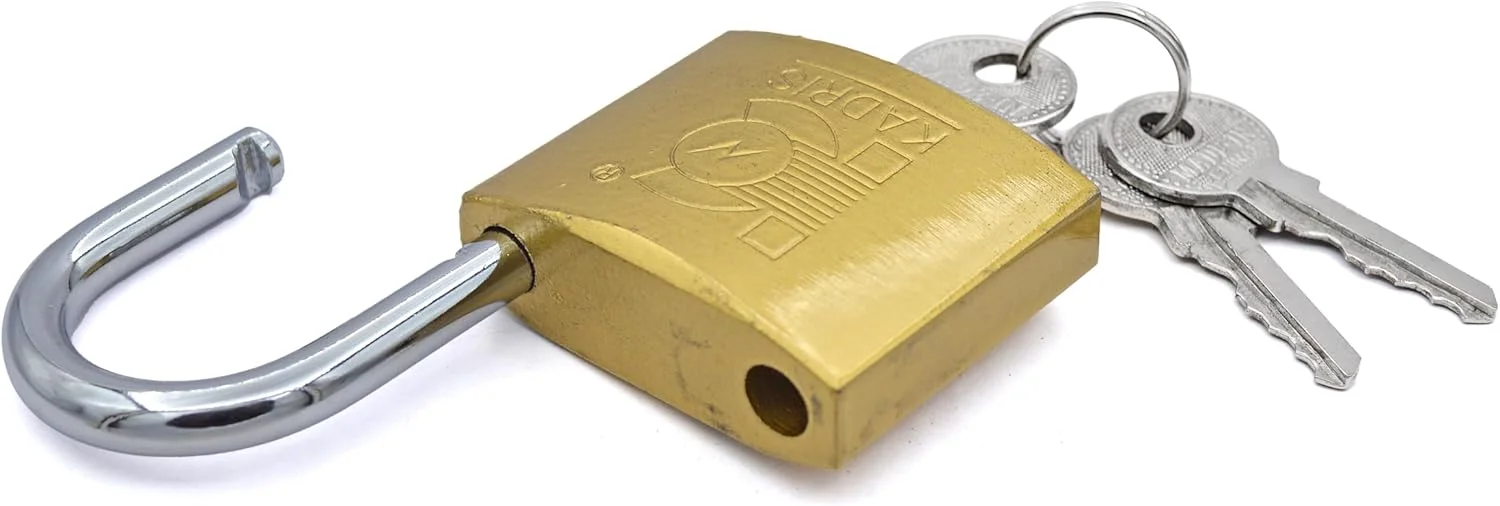 قفل آویز برنجی سنگین کادریس مدل HA-1429، سایز 50 میلی متر، روکش کروم