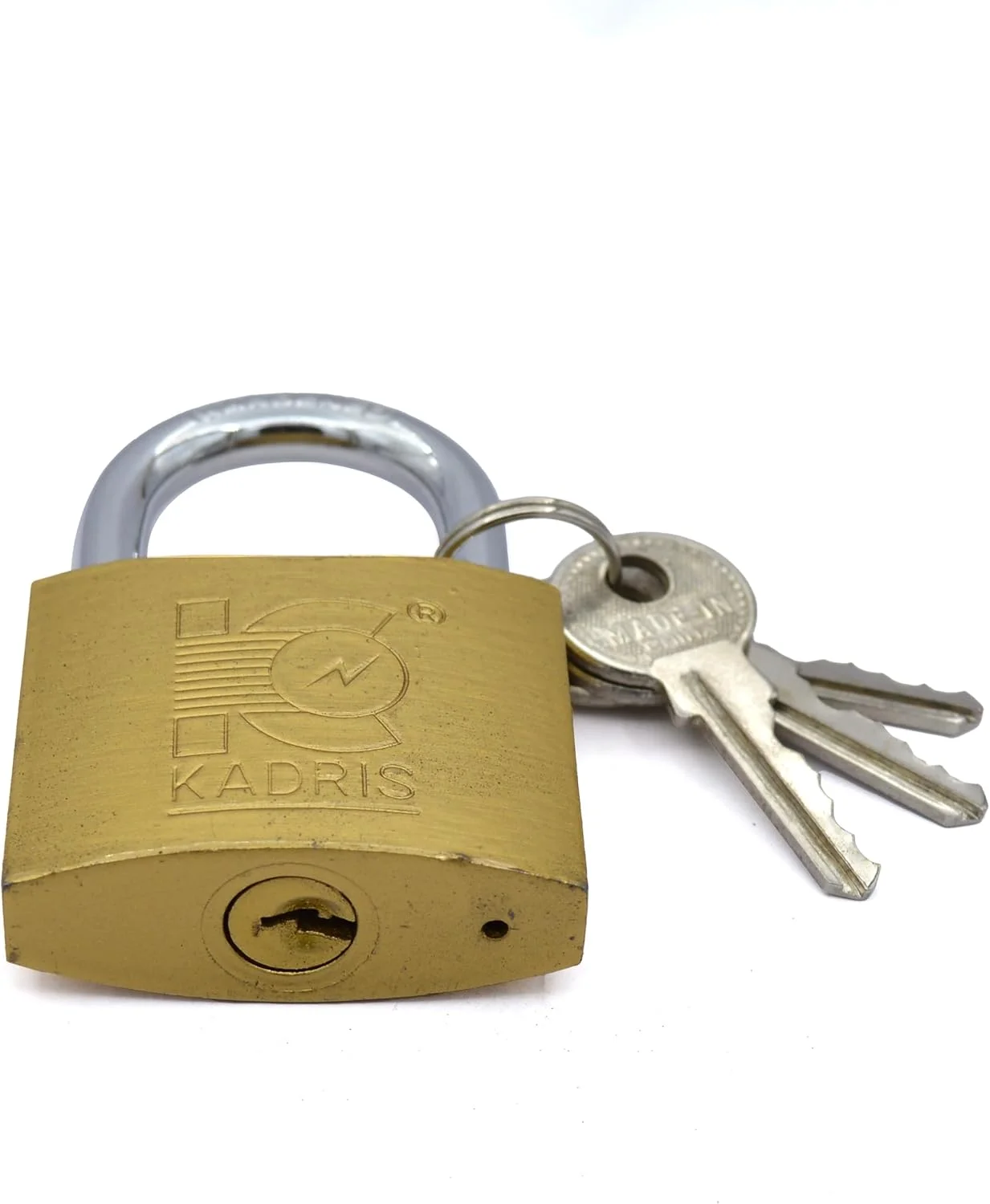 قفل آویز برنجی سنگین کادریس مدل HA-1429، سایز 50 میلی متر، روکش کروم