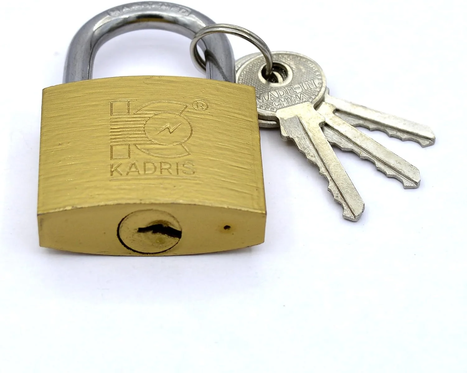 قفل آویز برنجی سنگین کادریس مدل HA-1428، سایز 40 میلی متر، روکش کروم