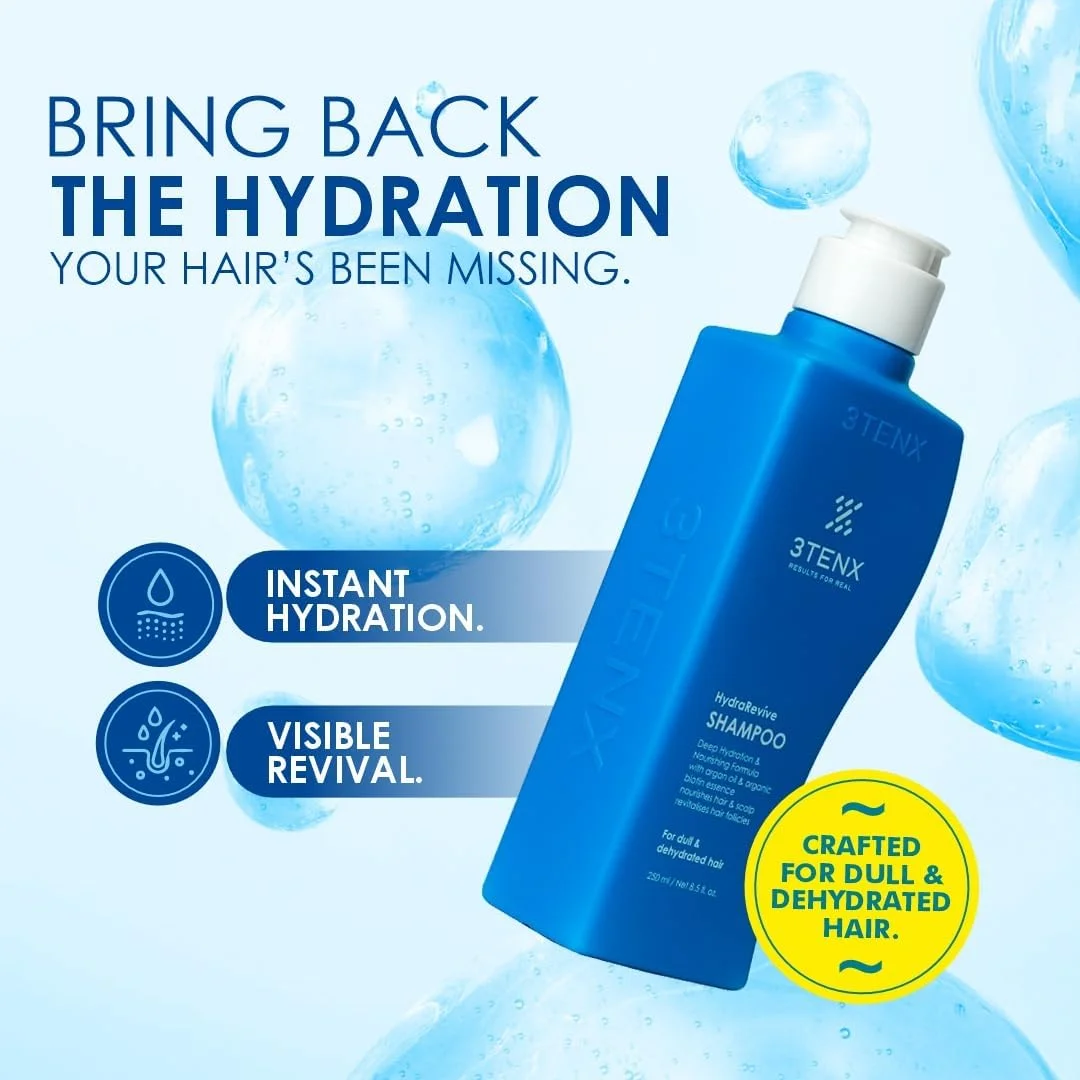 شامپو آبرسان و احیا کننده موهای خشک و کدر 3TENX HydraRevive | آبرسان، نرم کننده، مغذی، بازگرداننده حجم و درخشندگی | مناسب برای سالن های آرایشی، محافظ رنگ مو، محافظت در برابر حرارت | فاقد پارابن و سولفات | مناسب برای انواع مو - 100 میلی لیتر شامپو آبرسان و احیا کننده موهای خشک و کدر 3TENX HydraRevive | آبرسان، نرم کننده، مغذی، بازگرداننده حجم و درخشندگی | مناسب برای سالن های آرایشی، محافظ رنگ مو، محافظت در برابر حرارت | فاقد پارابن و سولفات | مناسب برای انواع مو - 100 میلی لیتر