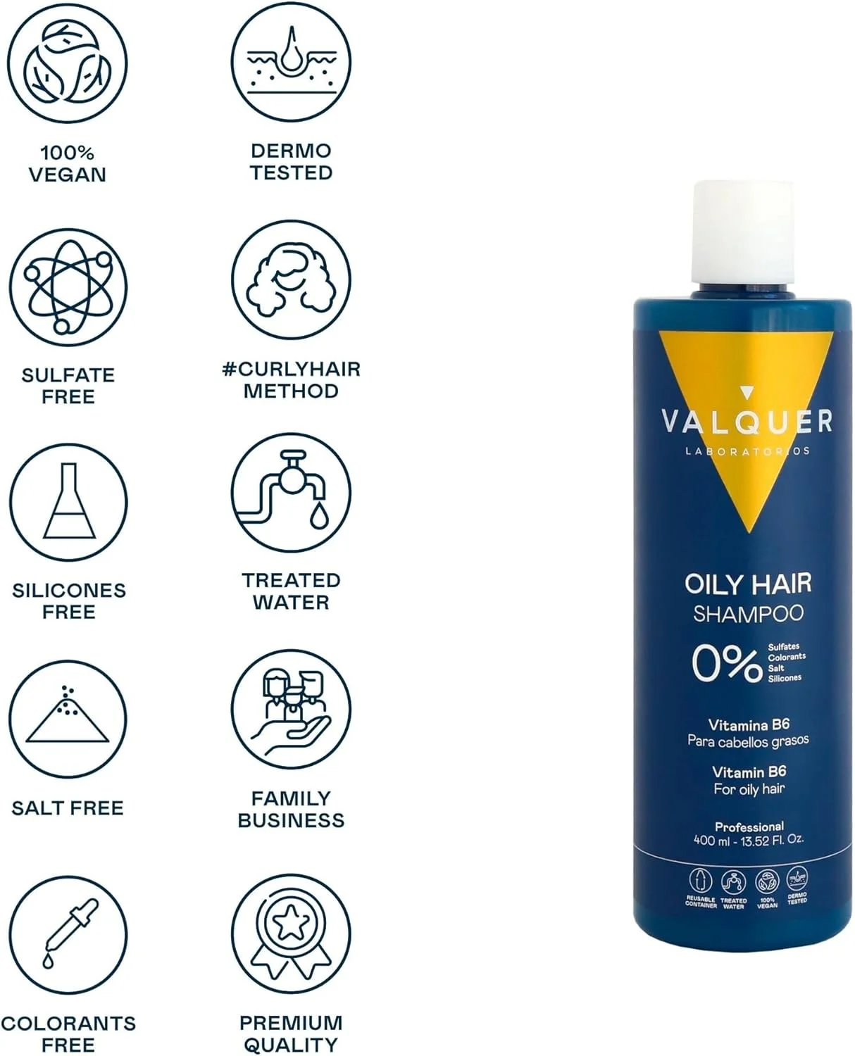 شامپو والکر مخصوص موهای چرب، به طور ویژه برای تنظیم چربی مو فرموله شده است. فرموله شده با برگ های بوچو، ویتامین E و پانتنول. فاقد سولفات و نمک - 400 میلی لیتر