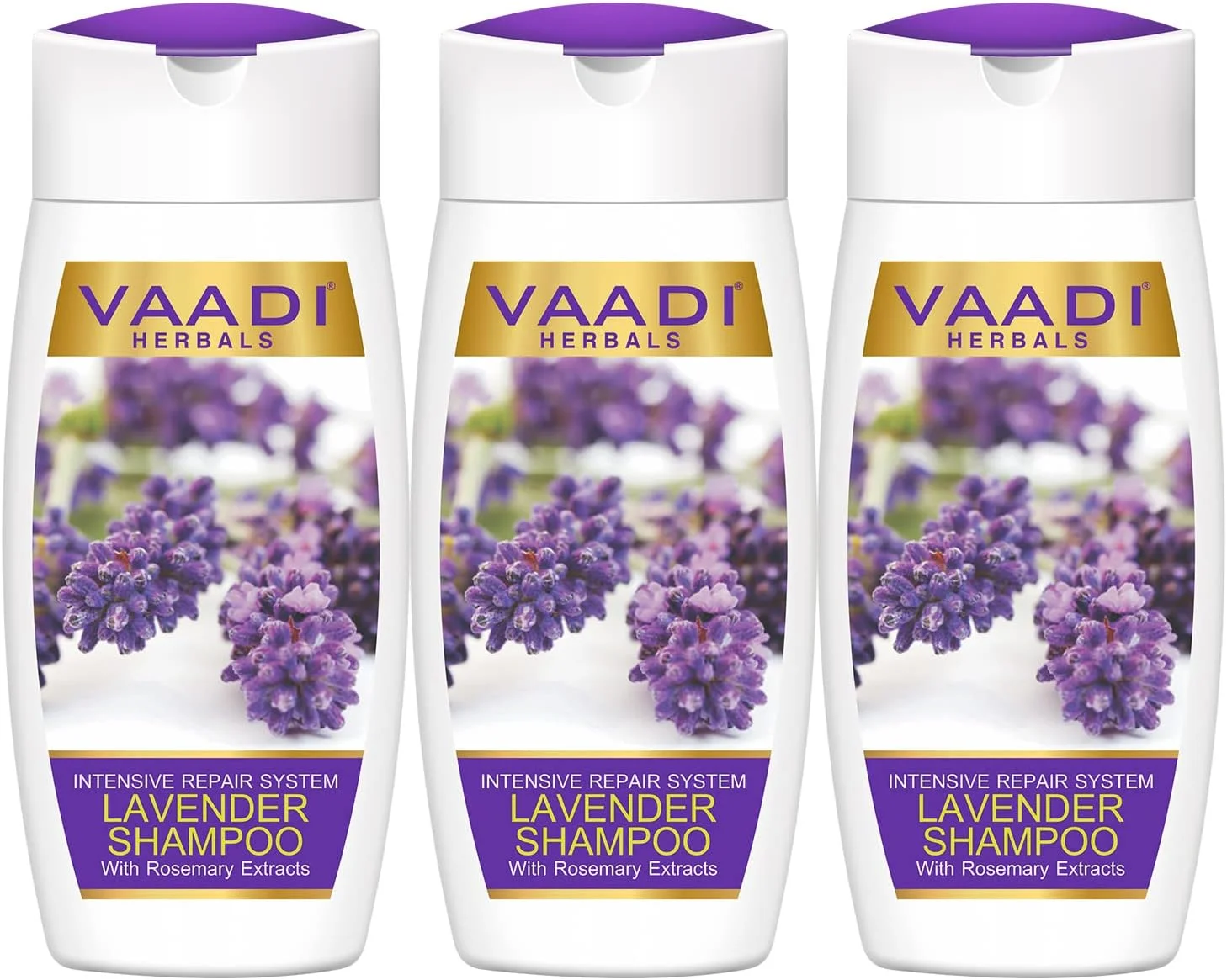 شامپو ترمیم کننده قوی اسطوخودوس و رزماری وادی هربالز (3 عدد x 110 میلی لیتر)