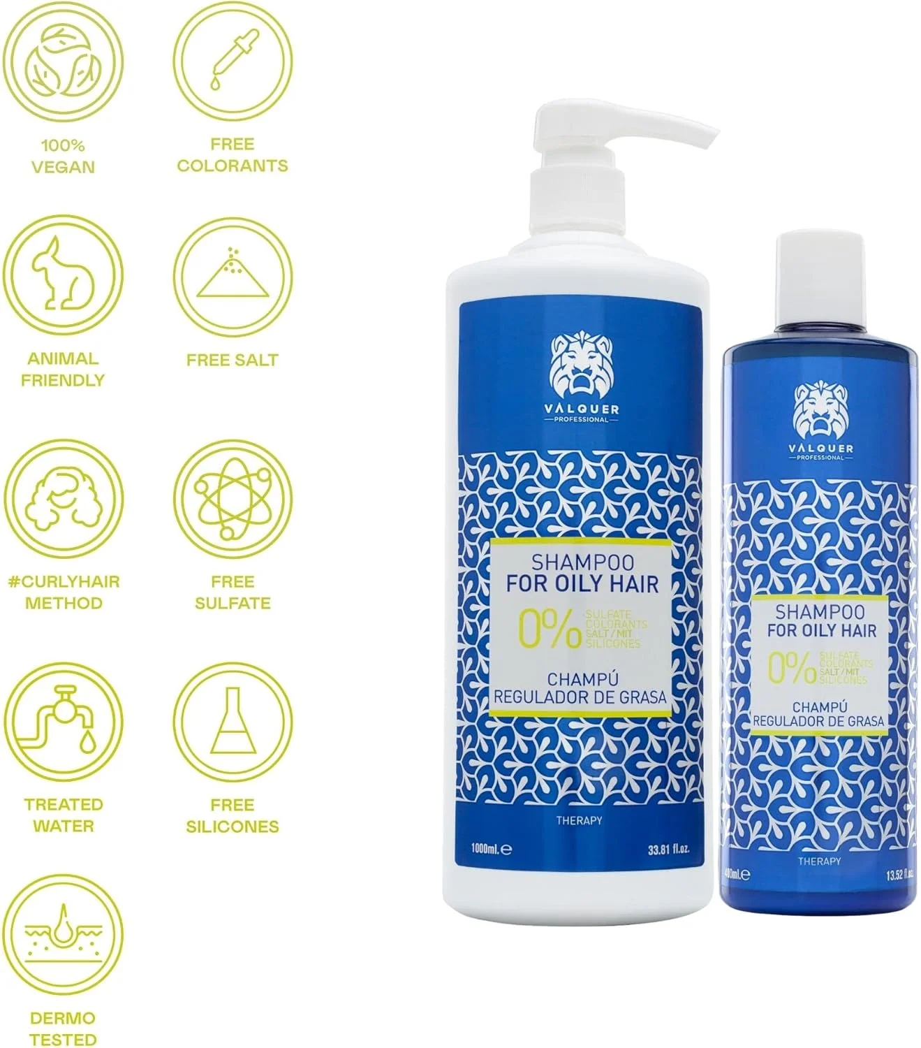 شامپو والکر مخصوص موهای چرب، که به طور ویژه برای تنظیم چربی مو طراحی شده است. فرموله شده با برگ های بوچو، ویتامین E و پانتنول. بدون سولفات و نمک - 1000 میلی لیتر