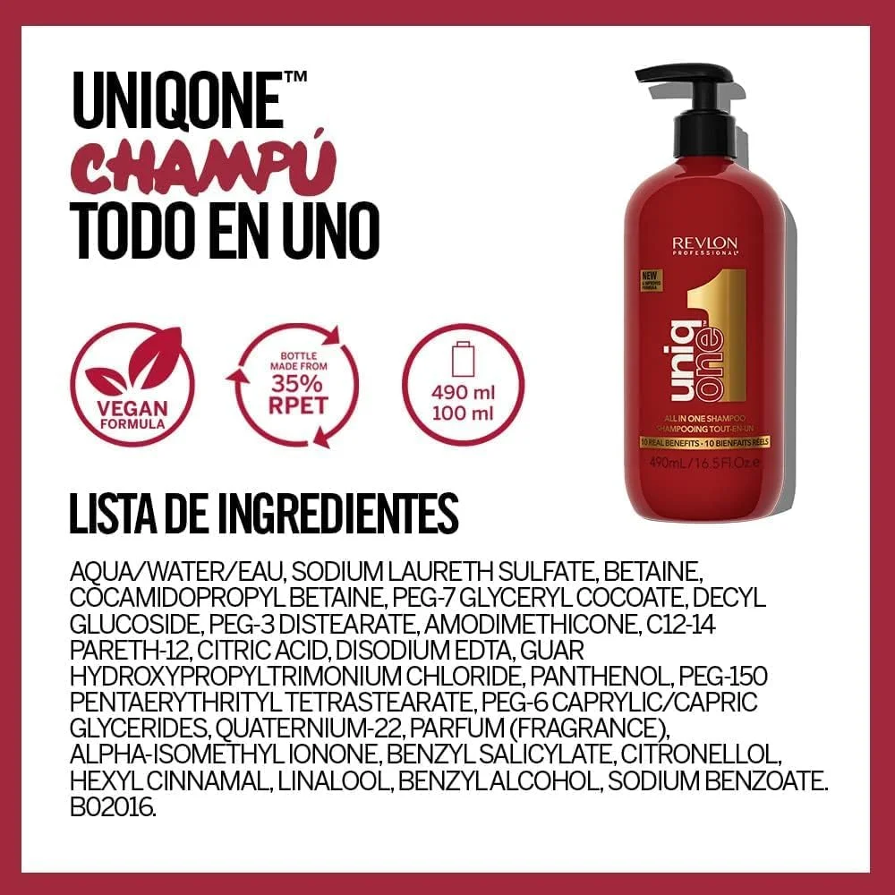 شامپو همه کاره یونیک وان UNIQONE ALL IN ONE حجم 490 میلی لیتر