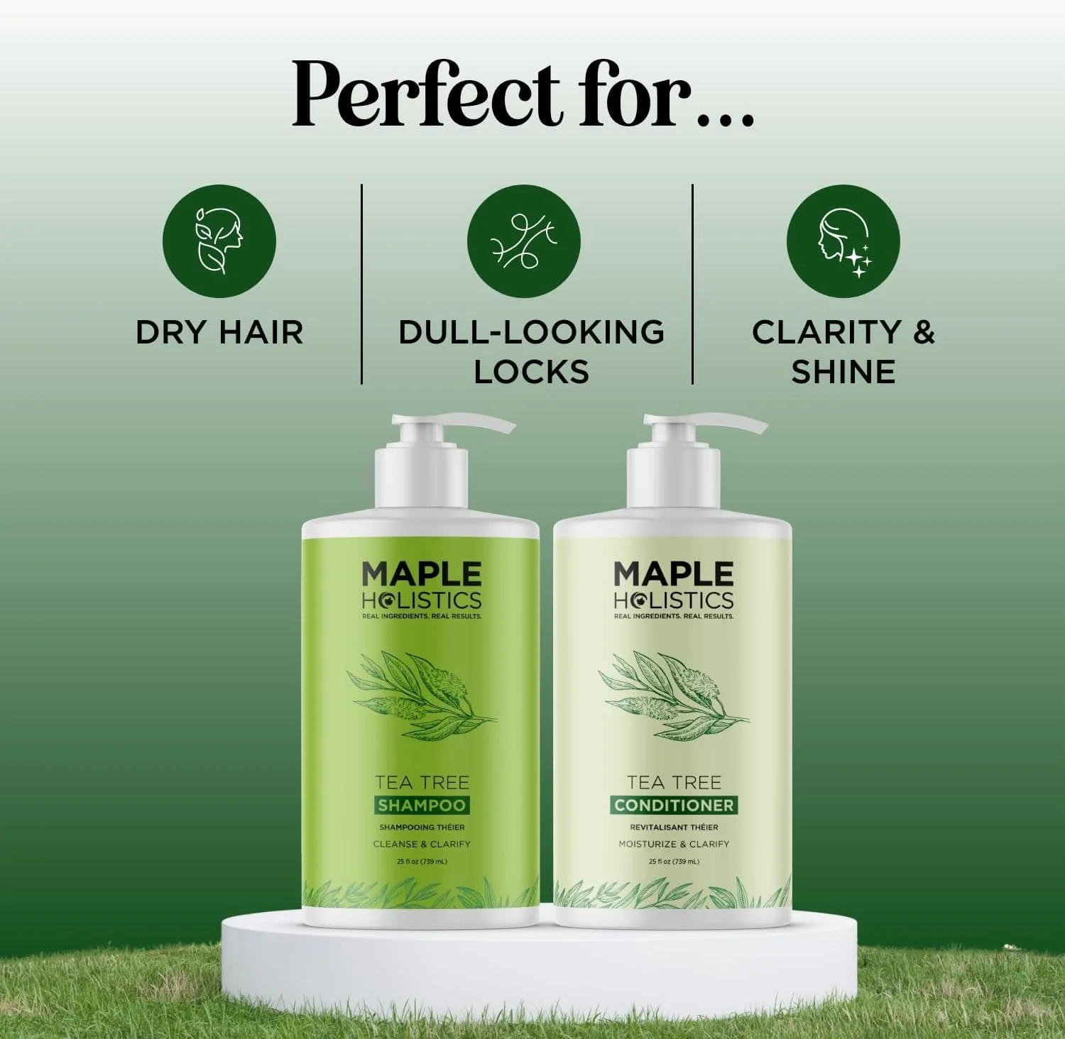 مجموعه شامپو و نرم کننده درخت چای - شامپو و نرم کننده شفاف کننده بدون سولفات برای موهای چرب و مراقبت از پوست سر با روغن درخت چای استرالیایی - درمان کامل خشکی پوست سر برای رفع تجمع (739 میلی لیتر) مجموعه شامپو و نرم کننده درخت چای - شامپو و نرم کننده شفاف کننده بدون سولفات برای موهای چرب و مراقبت از پوست سر با روغن درخت چای استرالیایی - درمان کامل خشکی پوست سر برای رفع تجمع (739 میلی لیتر)