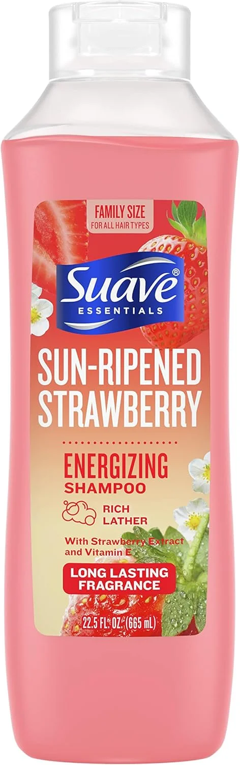 شامپو انرژی بخش سواو اسنشیالز، غنی شده با عصاره توت فرنگی و ویتامین E، شامپو موی توت فرنگی با رایحه ماندگار، 665 میلی لیتر