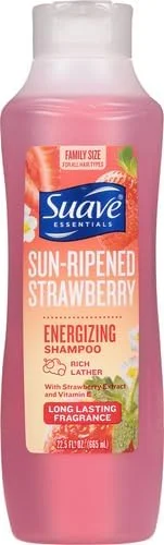شامپو انرژی بخش سواو اسنشیالز، غنی شده با عصاره توت فرنگی و ویتامین E، شامپو موی توت فرنگی با رایحه ماندگار، 665 میلی لیتر