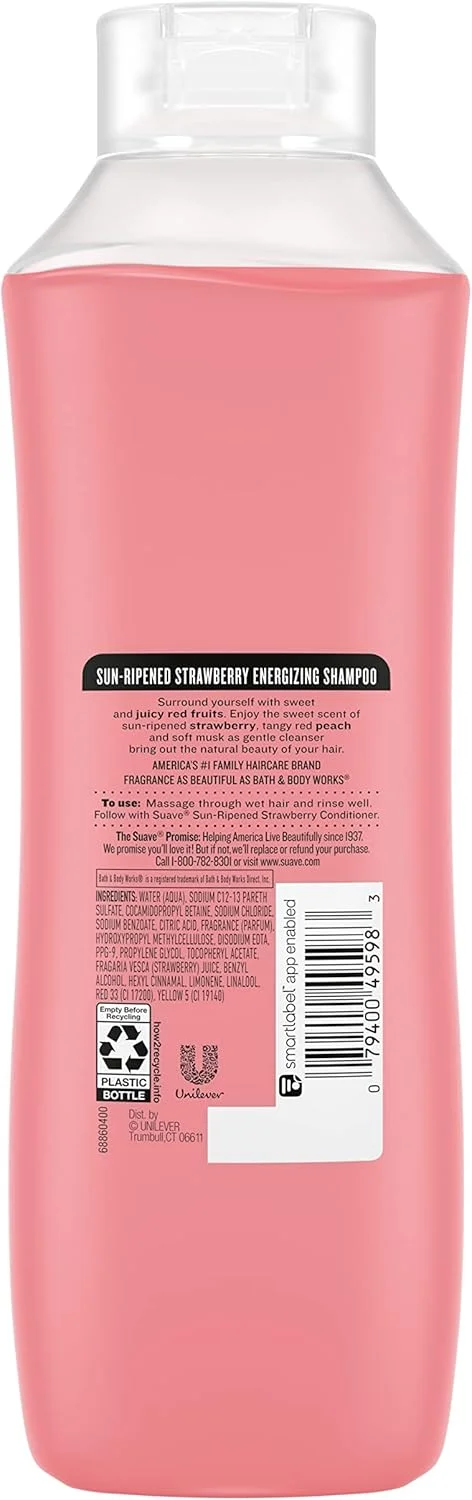 شامپو انرژی بخش سواو اسنشیالز، غنی شده با عصاره توت فرنگی و ویتامین E، شامپو موی توت فرنگی با رایحه ماندگار، 665 میلی لیتر