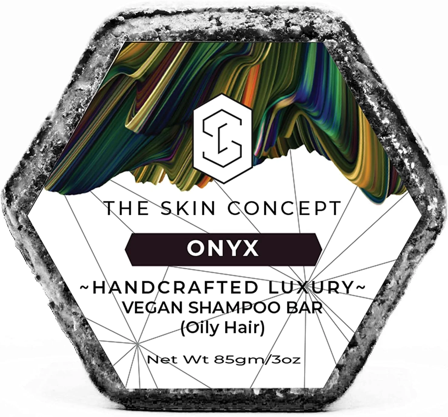 شامپو بار جامد دست ساز وگان زغالی ضد شوره سر The Skin Concept - اونیکس (85 گرم) - برای پوست سر و موهای چرب