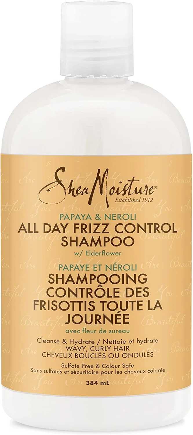 شامپو کنترل وز مو شی مویسچر حاوی پاپایا و نرولی، شامپو بدون سولفات مناسب موهای مستعد وز، 350 میلی لیتر