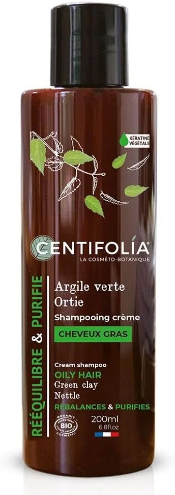 شامپو برای موهای چرب 200 میلی لیتر گزنه و کراتین گیاهی سانتی فولیا