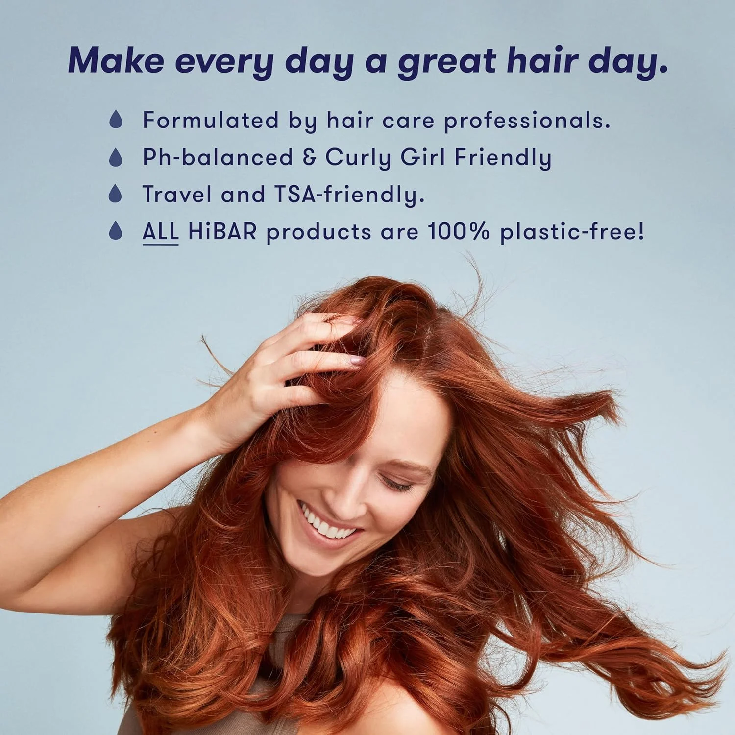 شامپو بار HiBAR، مراقبت از مو کاملا طبیعی، بدون پلاستیک، ساخته شده با مواد سازگار با محیط زیست، اندازه مسافرتی، ایمن برای موهای رنگ شده، بارهای جامد پایدار، بدون زباله (مرطوب کننده)