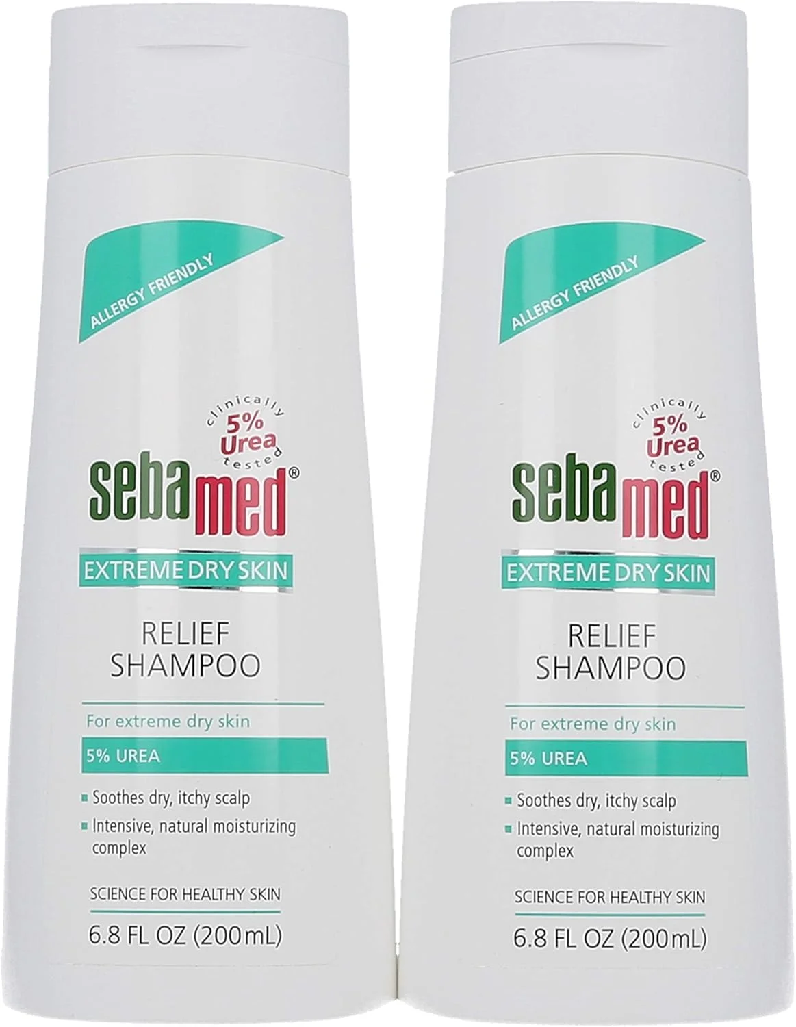 شامپو تسکین دهنده پوست خیلی خشک سبامد حاوی 5% اوره - ایده آل برای پوست سر خشک، اگزما، پسوریازیس، پوست چرب - درمان پوست سر خشک