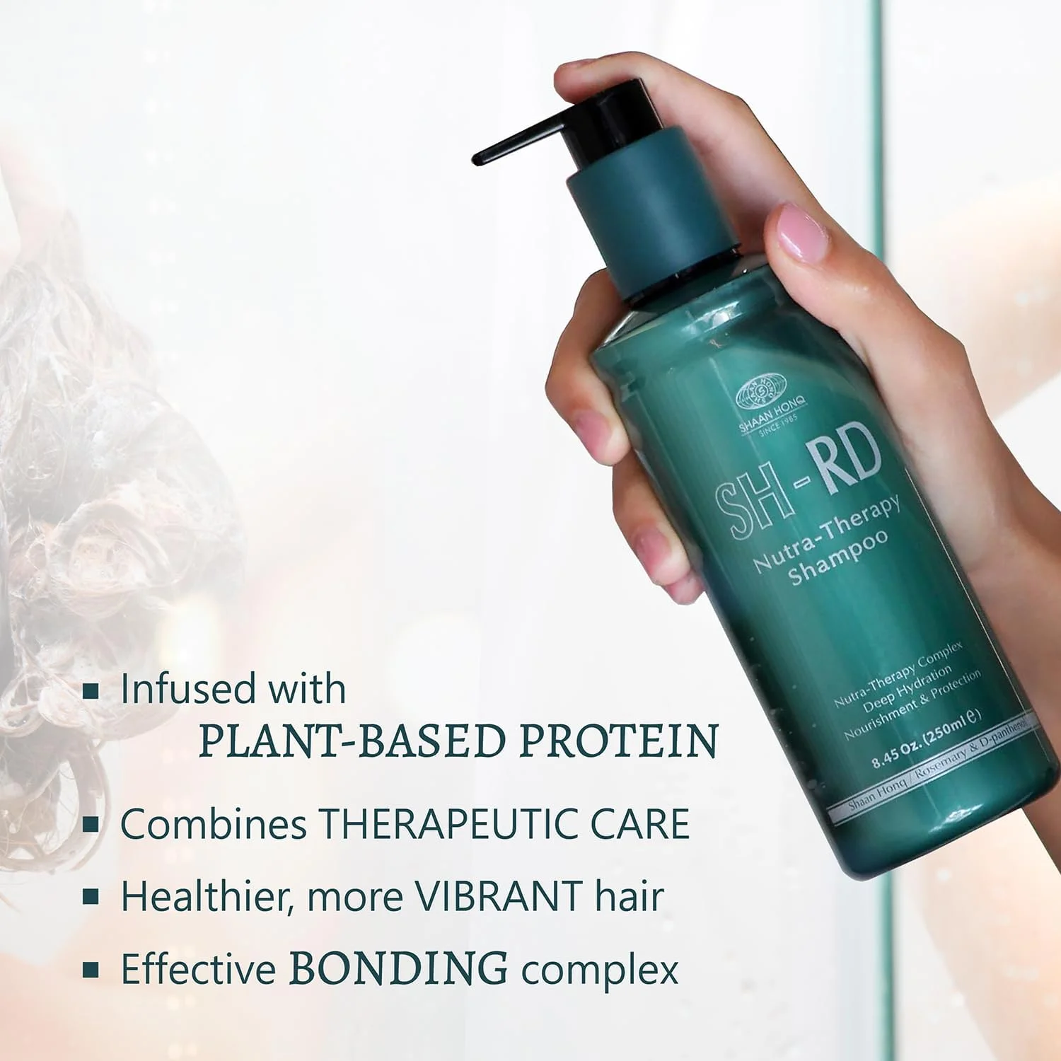 شامپو مغذی و درمانی SH-RD مناسب موهای خشک و آسیب دیده | شامپو پروتئینه کاهش دهنده موخوره | مرطوب کننده موهای وز | مناسب برای موهای رنگ شده و دکلره شده - 250 میلی لیتر