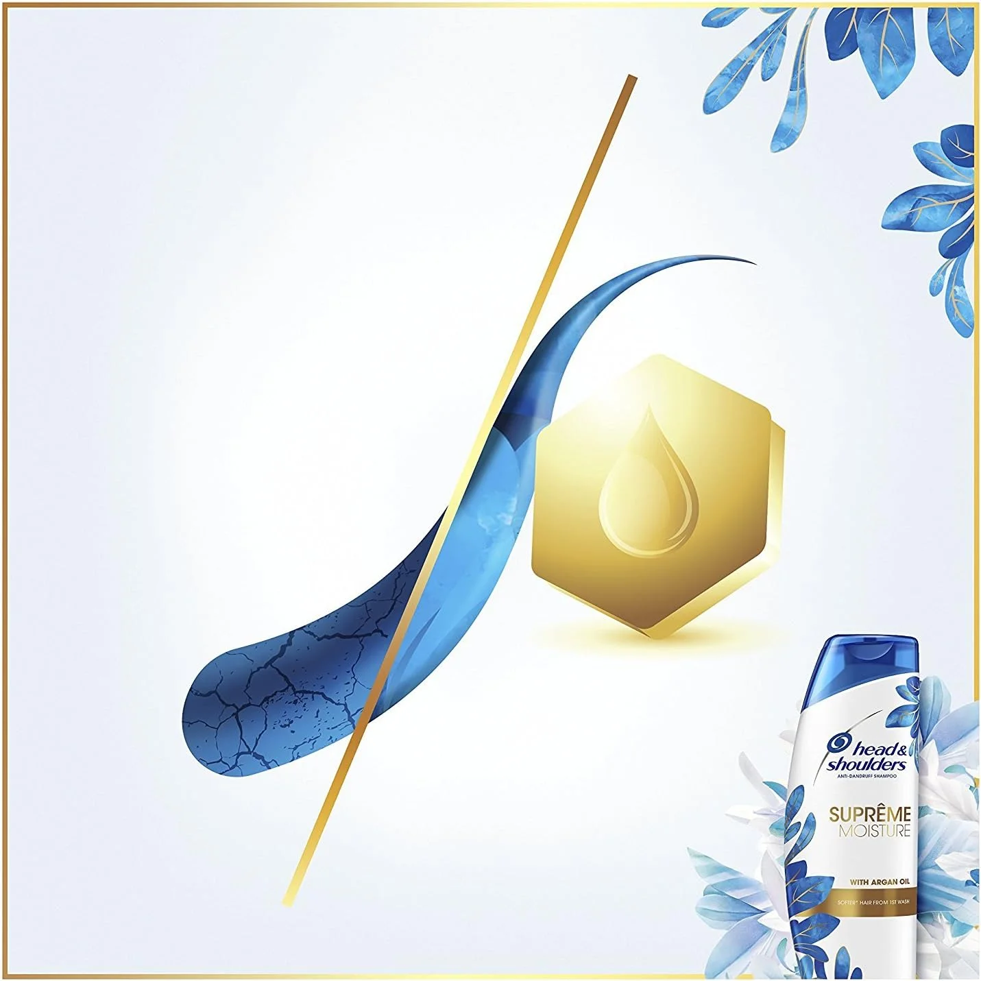 شامپو ضد شوره سر و شانه Procter & Gamble حاوی روغن آرگان و نارگیل، 400 میلی لیتر