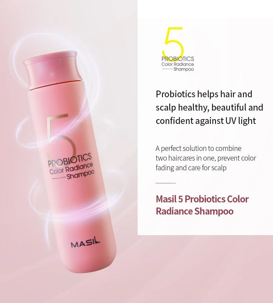 شامپو سرکه سیب و پروبیوتیک Masil 5، حجم 150 میلی لیتر، کاهش خارش پوست سر، شوره سر، وز شدن مو، بدون سولفات، احیا کننده درخشندگی، شفاف کننده، حاوی ویتامین E، سطح pH بهینه (تثبیت کننده رنگ مو)