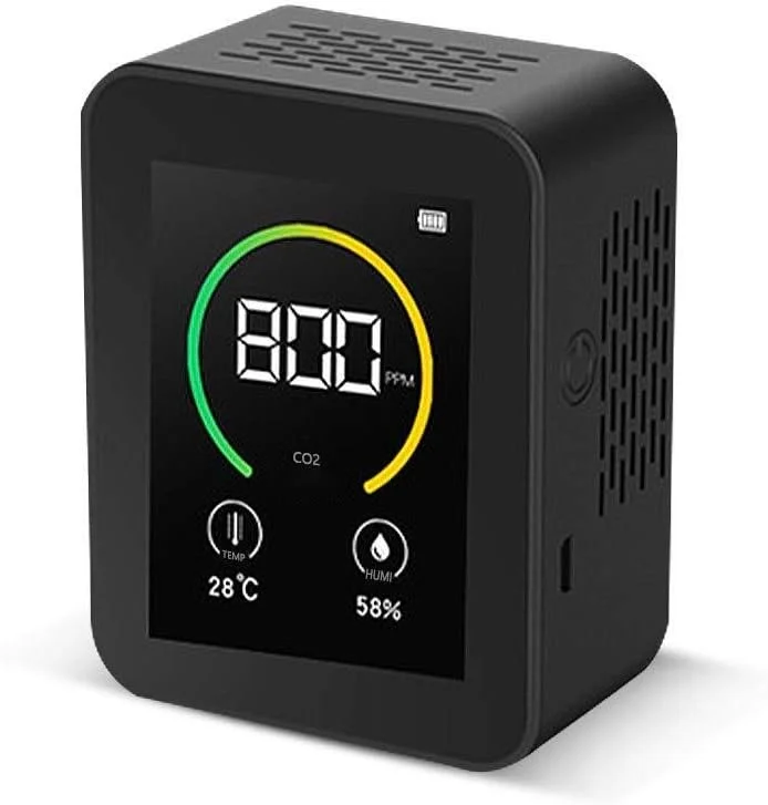 دستگاه تشخیص دی اکسید کربن ZXM، سنسور تشخیص هوا، غلظت گاز، صفحه نمایش رنگی TFT، مانیتور هوشمند کیفیت هوا 400-5000ppm (رنگ: مشکی) دستگاه تشخیص دی اکسید کربن ZXM، سنسور تشخیص هوا، غلظت گاز، صفحه نمایش رنگی TFT، مانیتور هوشمند کیفیت هوا 400-5000ppm (رنگ: مشکی)