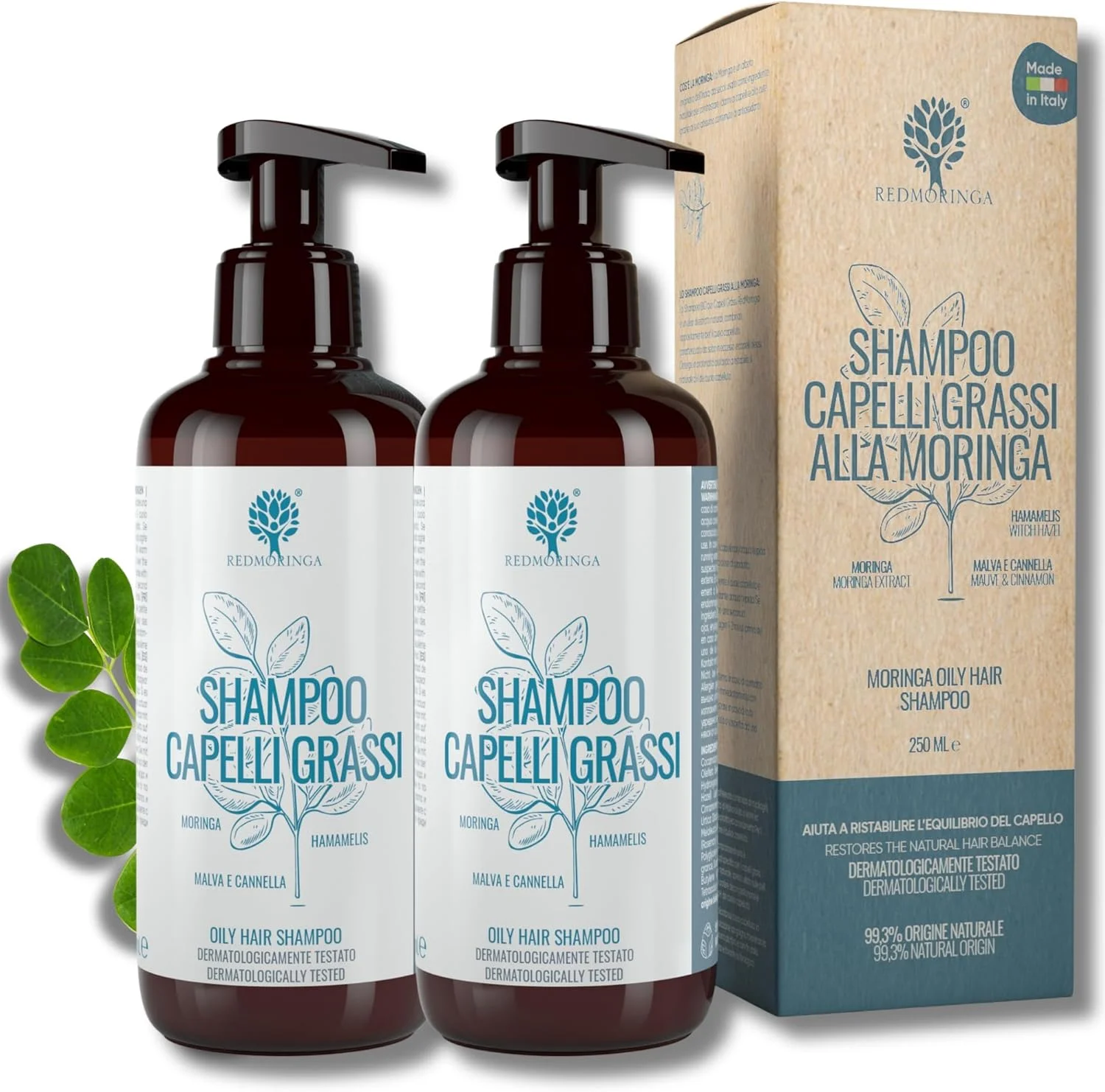 شامپو ارگانیک تنظیم کننده چربی مو برای موهای چرب، شامپو تنظیم کننده PH پوست سر چرب، 99.5% طبیعی بدون SLS ASL - حاوی مورینگا، پنیرک، دارچین - 500 میلی لیتر شامپو ارگانیک تنظیم کننده چربی مو برای موهای چرب، شامپو تنظیم کننده PH پوست سر چرب، 99.5% طبیعی بدون SLS ASL - حاوی مورینگا، پنیرک، دارچین - 500 میلی لیتر