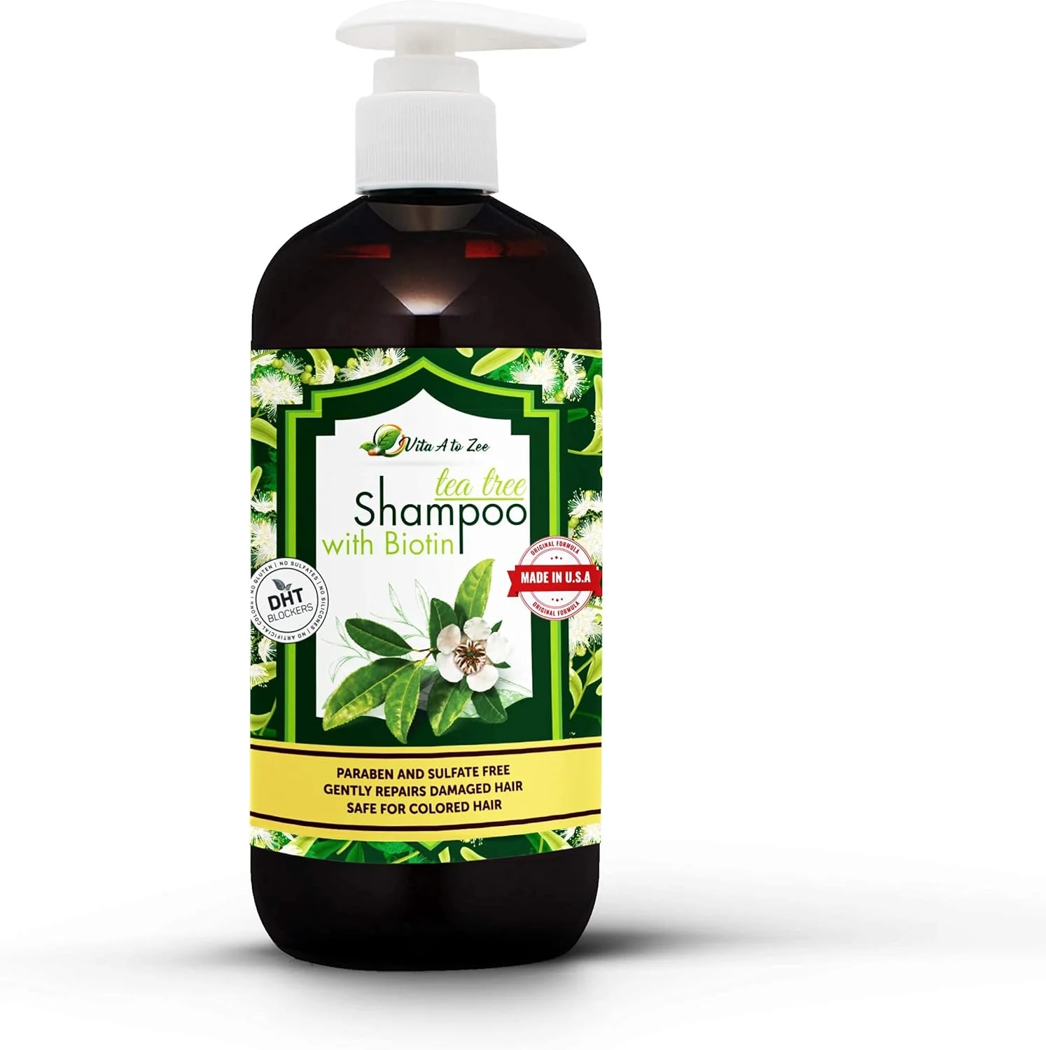 شامپو روغن درخت چای و بیوتین برای آقایان و بانوان (500 میلی لیتر) | فرمول با قدرت حرفه ای | طراوت بخش و محرک مو و پوست سر | مرطوب کننده، نرم کننده و ضد ریزش مو با مسدود کننده های DHT شامپو روغن درخت چای و بیوتین برای آقایان و بانوان (500 میلی لیتر) | فرمول با قدرت حرفه ای | طراوت بخش و محرک مو و پوست سر | مرطوب کننده، نرم کننده و ضد ریزش مو با مسدود کننده های DHT