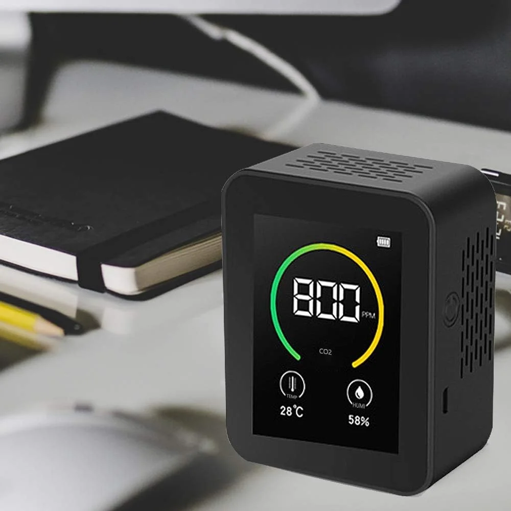 دستگاه تشخیص دی اکسید کربن ZXM، سنسور تشخیص هوا، غلظت گاز، صفحه نمایش رنگی TFT، مانیتور هوشمند کیفیت هوا 400-5000ppm (رنگ: مشکی) دستگاه تشخیص دی اکسید کربن ZXM، سنسور تشخیص هوا، غلظت گاز، صفحه نمایش رنگی TFT، مانیتور هوشمند کیفیت هوا 400-5000ppm (رنگ: مشکی)