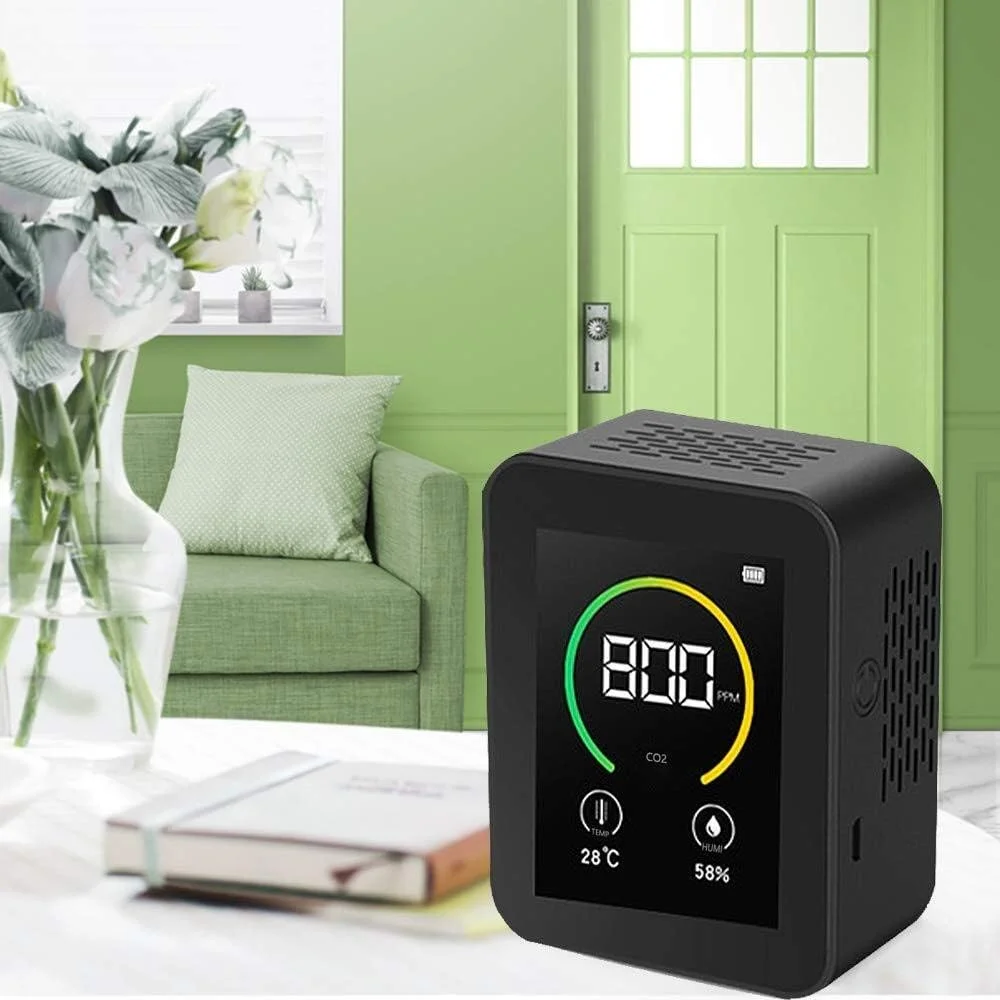 دستگاه تشخیص دی اکسید کربن ZXM، سنسور تشخیص هوا، غلظت گاز، صفحه نمایش رنگی TFT، مانیتور هوشمند کیفیت هوا 400-5000ppm (رنگ: مشکی) دستگاه تشخیص دی اکسید کربن ZXM، سنسور تشخیص هوا، غلظت گاز، صفحه نمایش رنگی TFT، مانیتور هوشمند کیفیت هوا 400-5000ppm (رنگ: مشکی)