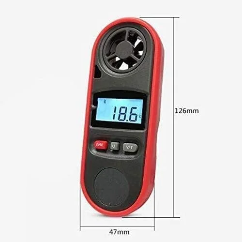 بادسنج دستی دقیق ZXM با صفحه نمایش LCD برای اندازه گیری سرعت باد و دما