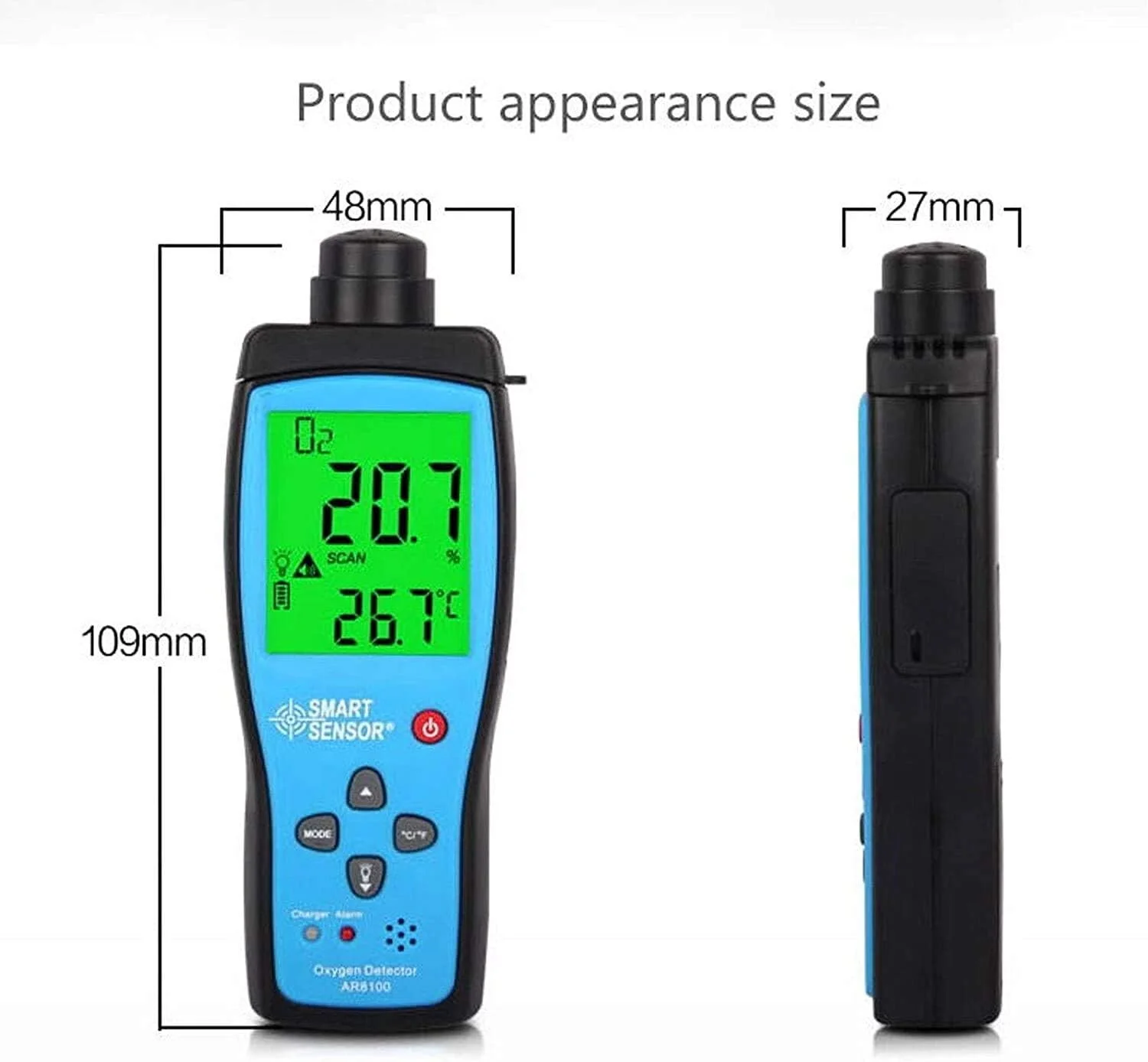 دستگاه تشخیص گاز CO2 ZXM - دستگاه قابل حمل سنجش کیفیت هوا، تستر گاز CO2