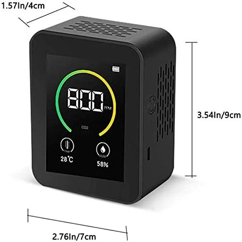 دستگاه تشخیص دی اکسید کربن ZXM، سنسور تشخیص هوا، دستگاه تشخیص غلظت گاز، نمایشگر رنگی، مانیتور کیفیت هوا 400-5000PPM (رنگ: مشکی) دستگاه تشخیص دی اکسید کربن ZXM، سنسور تشخیص هوا، دستگاه تشخیص غلظت گاز، نمایشگر رنگی، مانیتور کیفیت هوا 400-5000PPM (رنگ: مشکی)