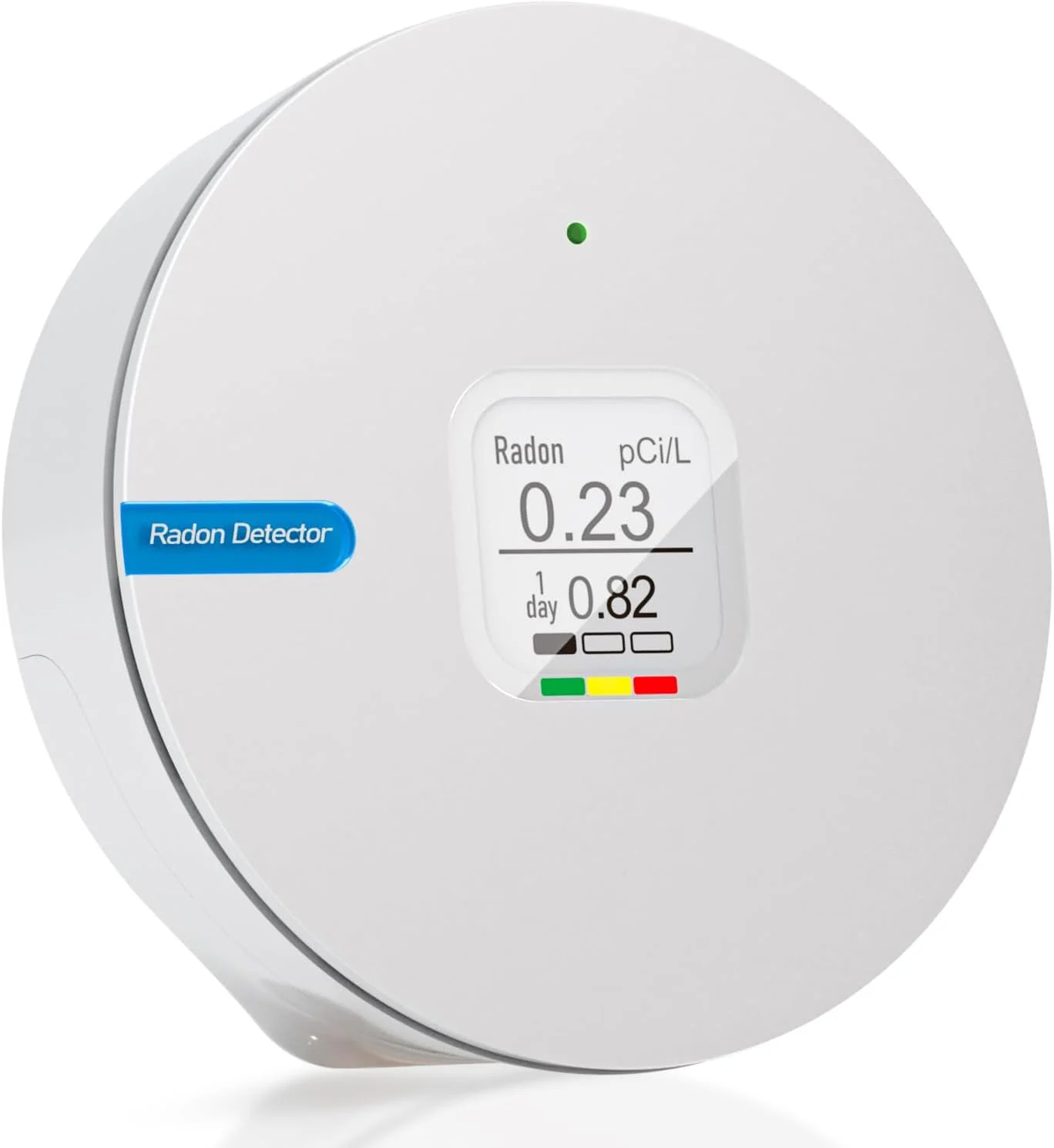 دستگاه رادون سنج Zegrox برای خانه، تستر قابل حمل رادون، سبک وزن، استفاده آسان، تستر رادون با صفحه نمایش E-Ink، بدون نیاز به پرداخت هزینه آزمایشگاه، با 3 باتری AAA، Bq/m3 و pCi/L اختیاری، سفید