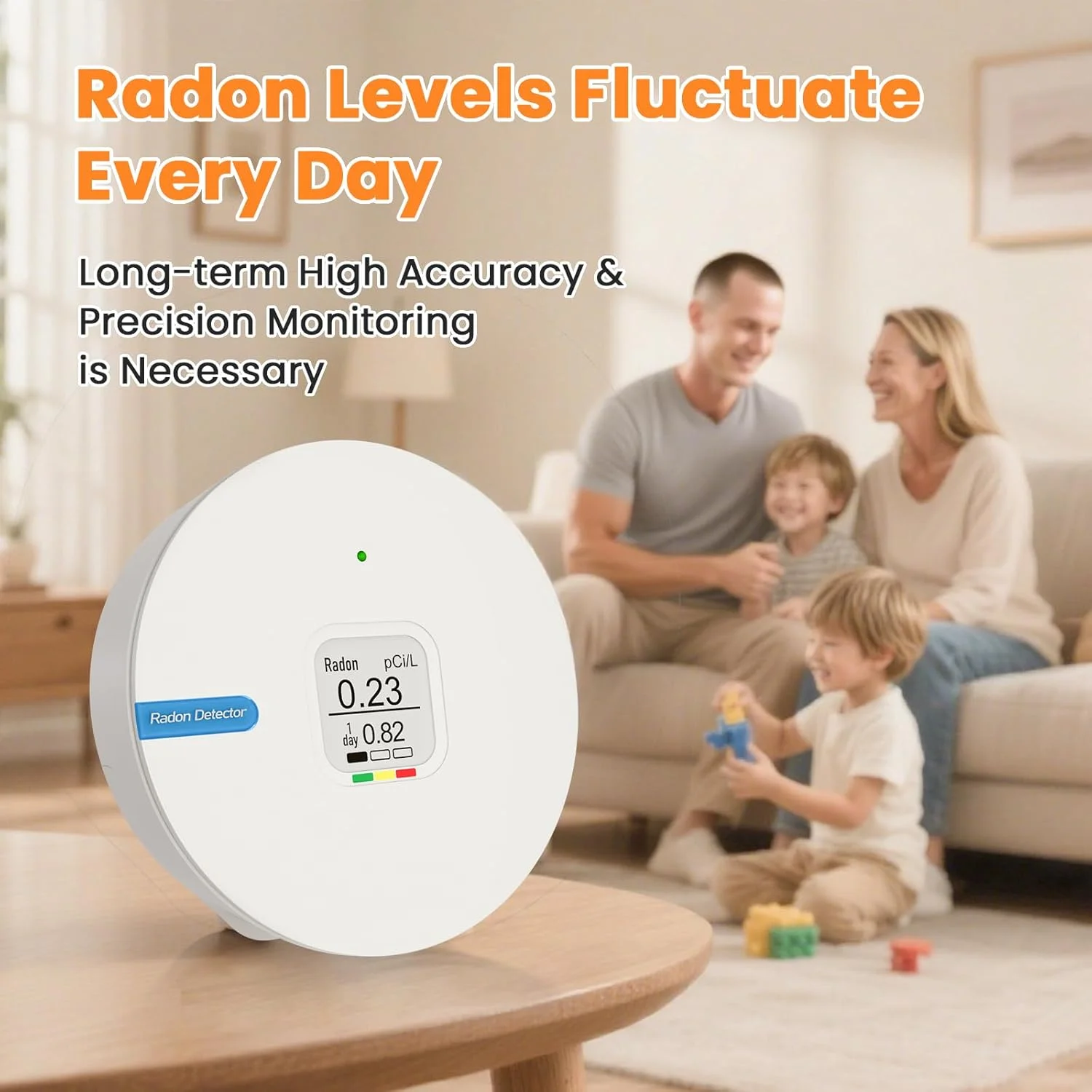 دستگاه رادون سنج Zegrox برای خانه، تستر قابل حمل رادون، سبک وزن، استفاده آسان، تستر رادون با صفحه نمایش E-Ink، بدون نیاز به پرداخت هزینه آزمایشگاه، با 3 باتری AAA، Bq/m3 و pCi/L اختیاری، سفید دستگاه رادون سنج Zegrox برای خانه، تستر قابل حمل رادون، سبک وزن، استفاده آسان، تستر رادون با صفحه نمایش E-Ink، بدون نیاز به پرداخت هزینه آزمایشگاه، با 3 باتری AAA، Bq/m3 و pCi/L اختیاری، سفید