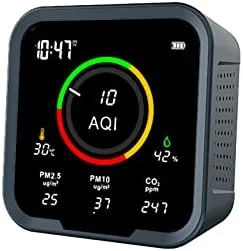 دستگاه سنجش کیفیت هوا ZCBYBT، مانیتور آلودگی داخلی، دماسنج و رطوبت سنج، تستر کیفیت هوا PM2.5/PM10/CO2 به صورت لحظه ای
