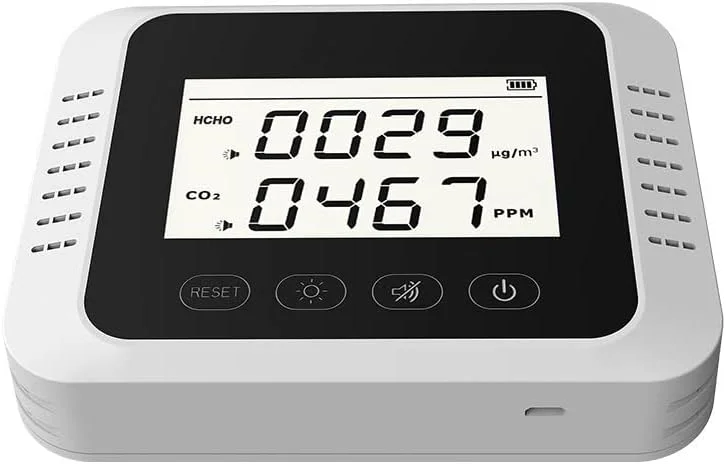 دستگاه سنجش کیفیت هوا ZCBYBT، ردیاب دی اکسید کربن، مانیتور CO2، فرمالدهید متر برای باشگاه ها، دفاتر، کلاس های درس، خانه و خودرو