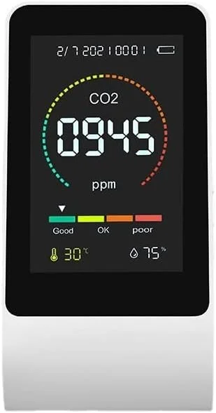 دستگاه تشخیص کیفیت هوا ZCBYBT، ردیاب دی اکسید کربن Co2 با قابلیت نمایش دما و رطوبت به صورت لحظه ای، مناسب برای خانه، باغ، خودرو، باشگاه و غیره