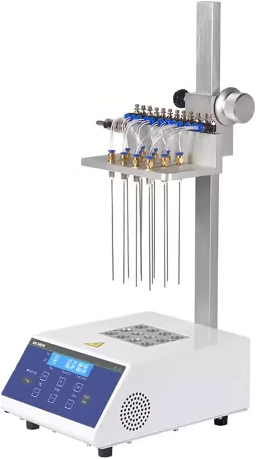 دستگاه دمش نیتروژن خشک ZCBYBT با محافظت در برابر دمای بیش از حد، کنترل PID و صفحه نمایش LCD برای آزمایش های دارویی و پزشکی، Lcdcy12gp