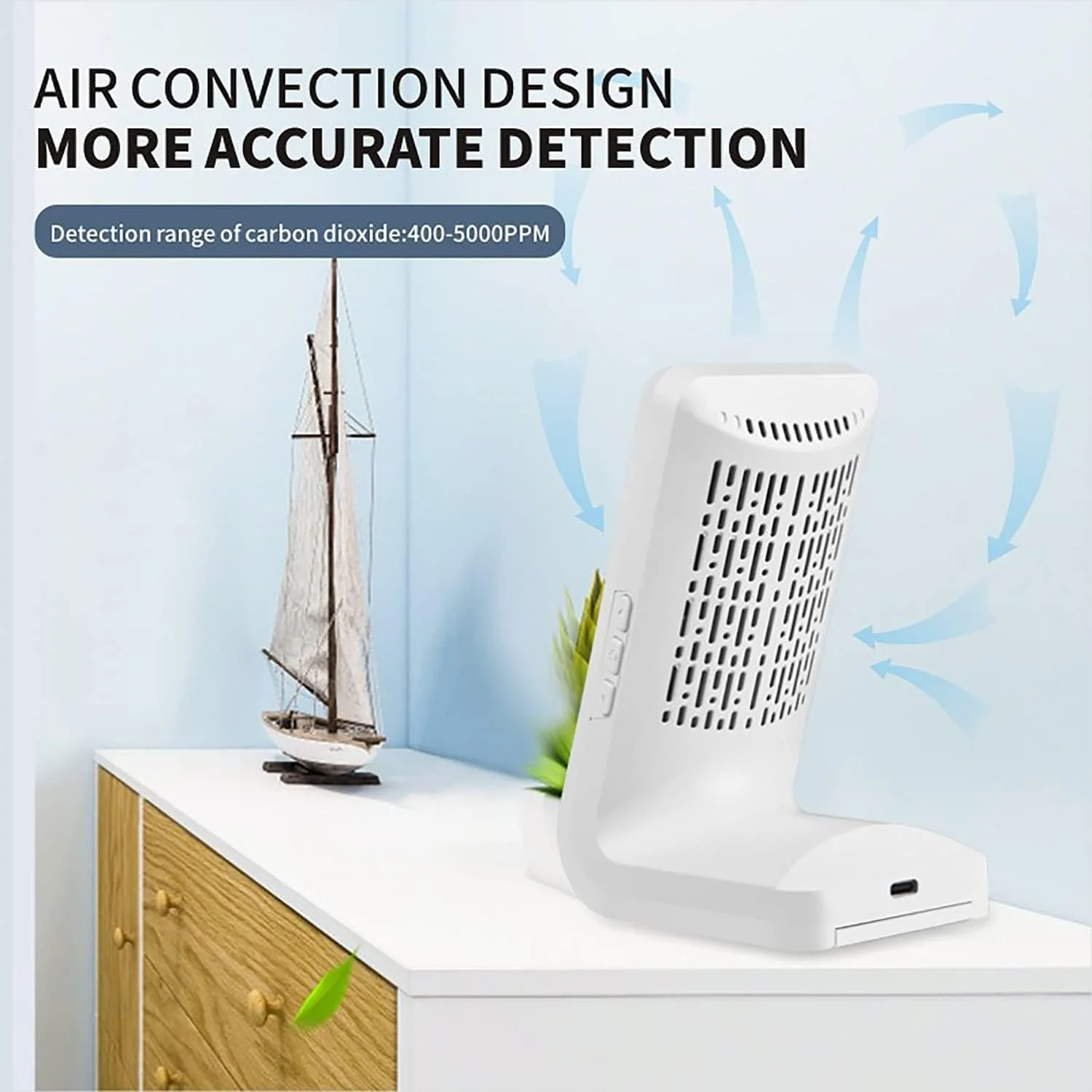 دستگاه تشخیص کیفیت هوا ZCBYBT، ردیاب دی اکسید کربن Co2 با قابلیت نمایش دما و رطوبت به صورت لحظه ای، مناسب برای خانه، باغ، خودرو، باشگاه و غیره