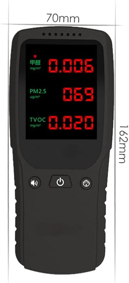 دستگاه سنجش کیفیت هوا ZCBYBT، ردیاب HCHO PM2.5 TVOC، مقدار عددی دقیق، کالیبراسیون هوشمند، حمل آسان، مناسب برای خانه، ماشین، دفتر و غیره