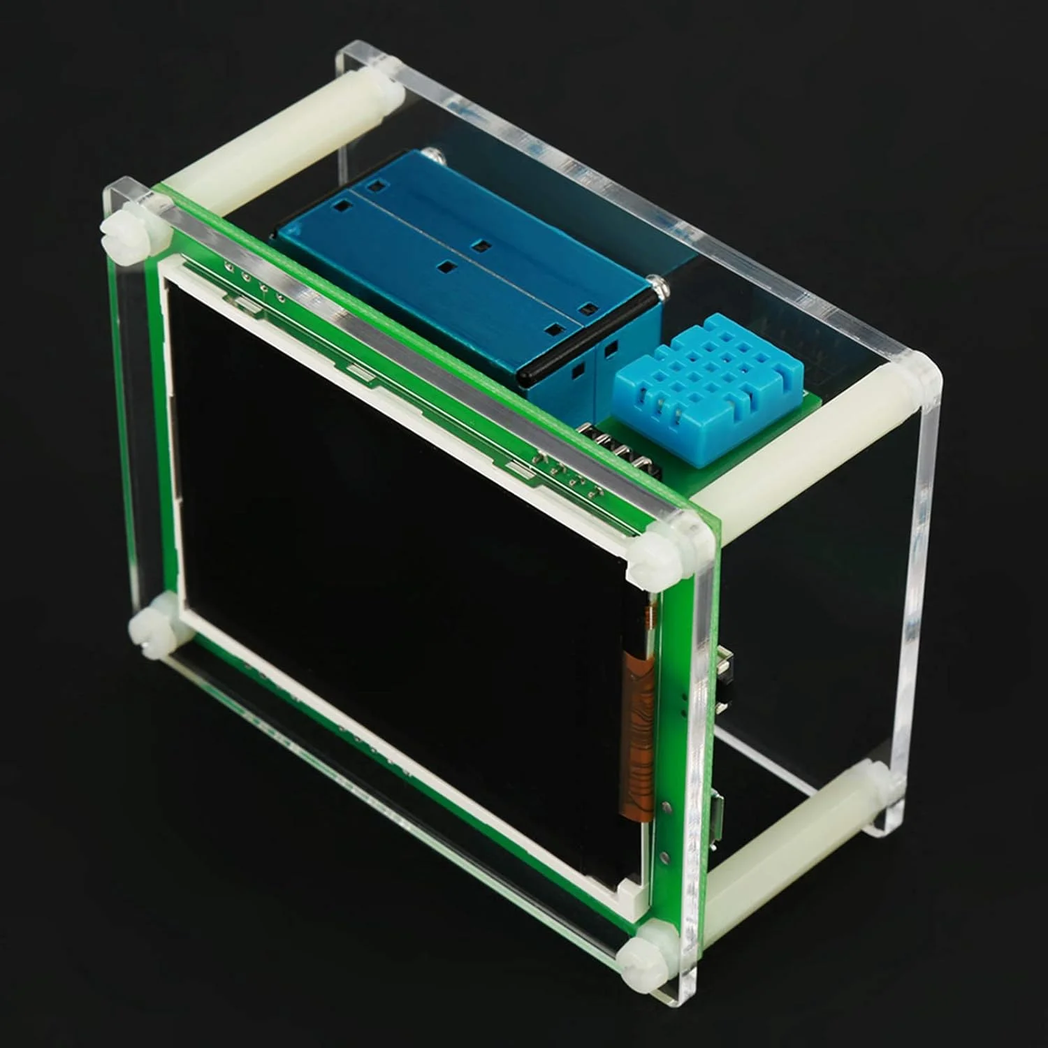 مانیتور کیفیت هوای DC 5V یونیر، آشکارساز آلودگی هوا با صفحه نمایش 2.8 اینچی TFT برای نظارت بر PM2.5، دما، رطوبت و ذرات معلق هوا برای داخل/خارج از منزل