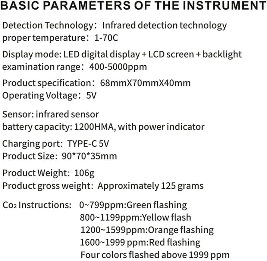 دستگاه سنجش CO2 قابل حمل چند منظوره YaBuy، ترموهیگرومتر دیجیتال خانگی هوشمند، کیفیت هوا و آلودگی هوا دستگاه سنجش CO2 قابل حمل چند منظوره YaBuy، ترموهیگرومتر دیجیتال خانگی هوشمند، کیفیت هوا و آلودگی هوا