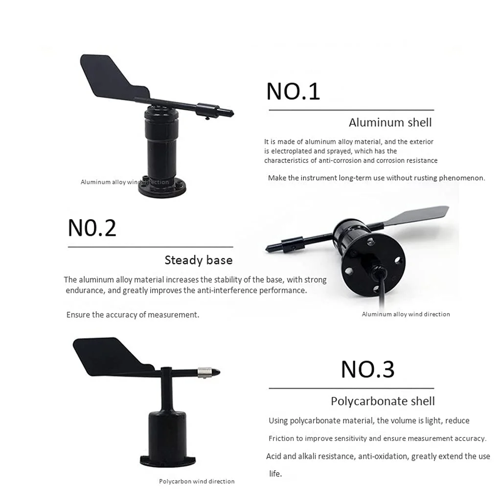 حسگر سرعت باد XYJPCC، نشانگر جهت، پلی کربنات، بادسنج، ابزار اندازه گیری سرعت حسگر سرعت باد XYJPCC، نشانگر جهت، پلی کربنات، بادسنج، ابزار اندازه گیری سرعت